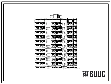 Типовой проект 90-0118.13.86 Блок-секция 10-этажная 40-квартирная рядовая с торцевыми окончаниями 1-2-3-4 (для строительства в городе Калининграде и Калининградской области)