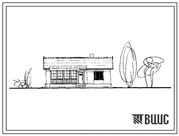 Типовой проект 1-50А-22 Одноэтажный одноквартирный жилой дом с квартирой в 4 комнаты с полным благоустройством, стены из арболитовых блоков.