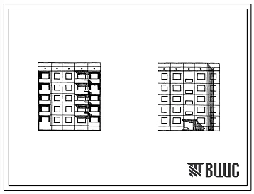 94-06 Пятиэтажная крупнопанельная рядовая 2Б-2Б-2Б блок-секция на 15 квартир. Для строительства во 2 и 3 строительно-климатичских зонах, в районах Украинской ССР с обычными геологическими условиями, с просадочными грунтами и с подрабатываемыми территориям