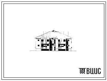 Типовой проект 114-12-146 Двухэтажный односекционный жилой дом на 8 квартир (однокомнатных 1Б-4, двухкомнатных 2Б-4) с упрощенным благоустройством (с люфт-клозетами). Для сельского строительства в 1В климатическом подрайоне, 2 и 3 климатический районах