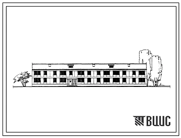 Типовой проект 1-50А-5/68 Двухэтажный двадцатиквартирный жилой дом для малосемейных с полным благоустройством, стены из арболитовых блоков. Для строительства во 2 строительно-климатической зоне. Для леспромхозов.