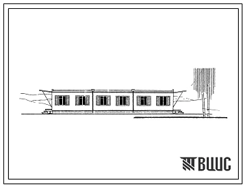 Типовой проект 420-04-51 Временные здания и сооружения контейнерного типа с деревянным каркасом и стальной опорной рамой по УТС серии 420-04. Общежитие на 16 человек.