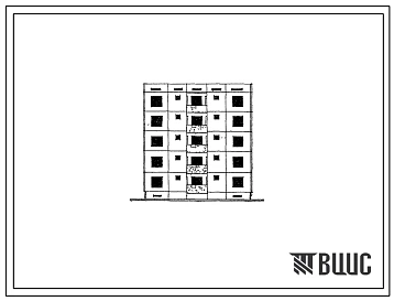 Типовой проект 69-018С Пятиэтажная блок-секция на 10 квартир (двухкомнатных 5, трехкомнатных5). Для строительства в г.Алма-Ате в районах сейсмичностью 9 баллов.