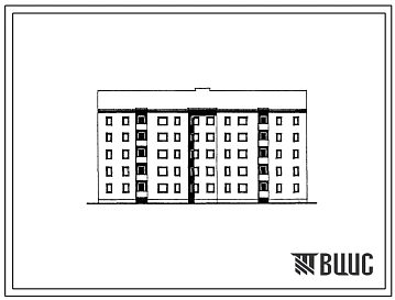 Типовой проект 114-095с.85 Пятиэтажная блок-секция двухсекционная рядовая торцевая на 30 квартир. Для строительства в городах и поселках городского типа
