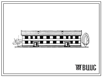 Типовой проект 1-50Б-1/68 Двухэтажный двенадцатиквартирный (однакомнатных-4, двухкомнатных-4, трехкомнатных-4) двухсекционный жилой дом с полным благоустройством, стены брусчатные. Для строительства во 2 строительно-климатической зоне. Для леспромхозов.
