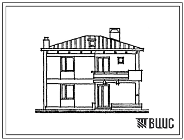 Типовой проект 143-17-103с.13.87 Одноквартирный 2-этажный 4-комнатный жилой дом со стенами из крупных легкобетонный блоков для государственного строительства (для Грузинской ССР)