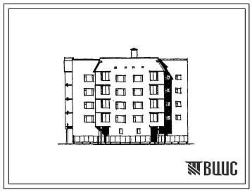 Типовой проект 68-024м.86 Пятиэтажная блок-секция угловая левая на 20 квартир