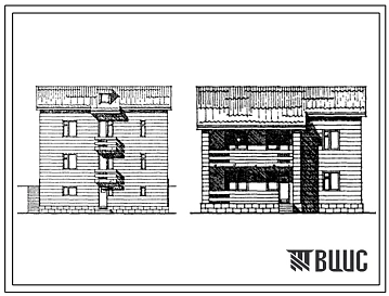 Типовой проект 145-18-27с.13.87 Одноквартирный 2-этажный 5-комнатный жилой дом (стены из туфового камня) на крутом рельефе. Для государственного строительства в сельской местности Армянской ССР