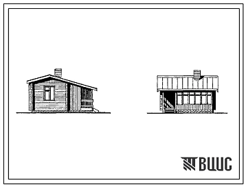 Типовой проект 186-115-188.87 Однокомнатный садовый летний домик. Площадь, м2: общая 16,5, веранды 18,2