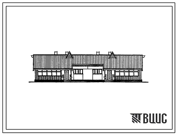 Типовой проект 183-47-20с/1 Одноэтажный двухквартирный дом с трехкомнатными квартирами (перекрытие деревянное) с централизованным инженерным оборудованием для индивидуальных застройщиков.
