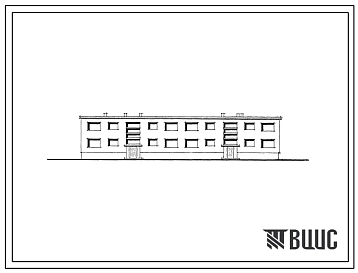 Типовой проект 114-022-13/67  Двухэтажный двухсекционный дом на 12 квартир (однокомнатных  2, двухкомнатных  8, трехкомнатных  2).
