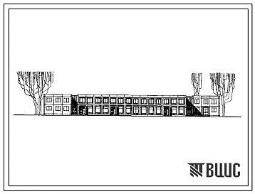 Типовой проект 282-1-163.84 Комплексный приемный пункт предприятий бытового обслуживания  на 15 рабочих мест, приемный пункт прачечной, аптека, отделение связи, сберкасса. Блок 10. Здание двухэтажное. Стены из легкобетонных панелей.