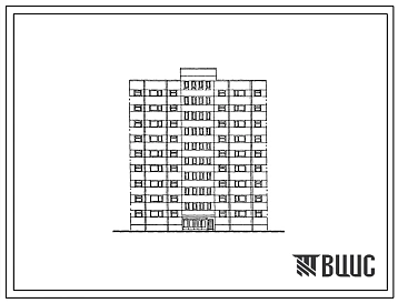 Типовой проект 133-017.13.88 Девятиэтажная блок-секция рядовая на 36 квартир, зеркальное решение. Для Эстонской ССР