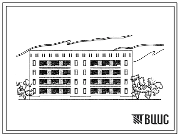 Типовой проект 63-020с.83 Блок-секция четырехэтажная 16-квартирная рядовая с торцовыми окончаниями 4Б.3Б.-5А.2Б.