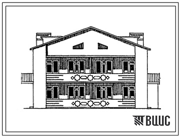 Типовой проект 63-063с.13.87 Блок-секция 2-этажная 4-квартирная 3-3 (для Азербайджанской ССР)