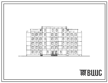 Типовой проект 251-4-55.87 Поликлиника на 380 посещений в смену. Здание одно-, четырех -,  пятиэтажное. Стены из трехслойных легкобетонных  панелей по серии 1.090.1-1.