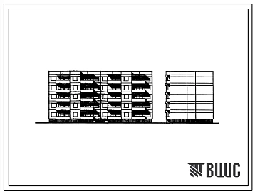 Типовой проект 120В-09/1 Пятиэтажная блок-секция на 40 квартир (однокомнатных 1Б-30, двухкомнатных 2Б-10). Для строительства во 2В климатическом подрайоне Литовской ССР