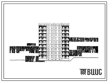 Типовой проект 96-030 Девятиэтажная блок-секция рядовая-торцевая на 36 квартир (однокомнатных 1Б-9, двухкомнатных 2Б-9, трехкомнатных 3А-9, четырехкомнатных 4Б-9). Для строительства во 2В, 3Б, 3В климатических подрайонах Украинской ССР, на неравномерно сж