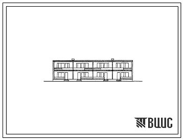 Типовой проект 144-52-84СП Двухэтажный четырехквартирный блокированный жилой дом с четырехкомнатными квартирами на просадочных грунтах. Для строительства в районах с сейсмичностью 9 баллов.