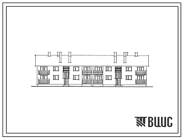 Типовой проект 114-16-58/1 2-этажный 2-секционный дом на 12 квартир. Для строительства в 1В климатическом подрайоне, 2 и 3 климатических районах.