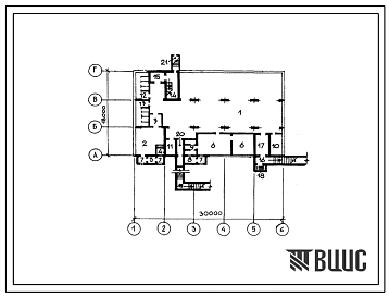 Типовой проект А-2,3-600-78/216 Склад инвентаря,приборов и материалов в подвале бытового корпуса ТЭС, (убежище на 600 человек, размеры убежища 30м на 18м, режимы вентиляции 1,2).