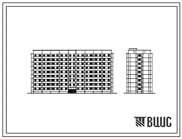 Типовой проект 151-83-41/1.2 Девятиэтажный дом на 143 квартиры для малосемейных