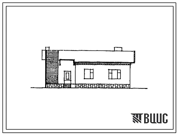Типовой проект 184-40-92сп.86 Одноэтажный дом с пятикомнатной квартирой. Для индивидуального строительства в сельской местности