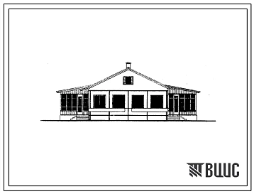 Типовой проект 181-11-41 Одноэтажный двухквартирный панельный жилой дом с двухкомнатными квартирами. Для строительства во 2 строительно-климатической зоне.