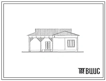 Типовой проект 181-160-21с.13.87 Дом усадебного типа с трехкомнатной квартирой типа 3Б. Общая площадь 76 м2 Для Республики Дагестан Сейсмичность 8,9 баллов