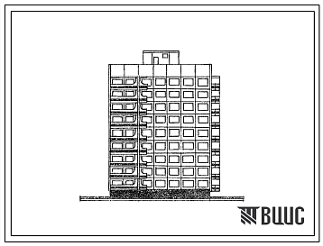 Типовой проект 121-0103.84 Блок-секция правая торцевая 9-этажная 36-квартирная 2А-2Б-2Б-3Б. Для строительства в 3Б климатическом подрайоне Украинской ССР (г.Керчь).
