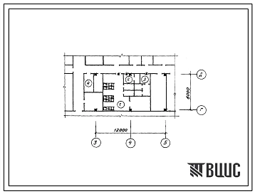 Типовой проект Б-3-25(272-12-51) Площадью 1 этажа комиссионного магазина торговой площадью 650 кв. метров (в конструкциях ии-04), (убежище на 25 человек, размеры убежища 12м на 6м, режимы вентиляции 1).