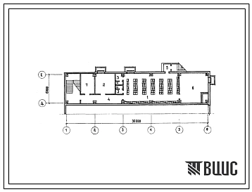 Типовой проект Б-1-150(408-31-1) Помещения кабинета политпросвещения и техники безопасности в подвале завода ремонта радиоотелеаппаратуры мощностью 500 тыс руб в год,(убежище на 150 человек, размеры убежища 30м на 6м, режимы вентиляции 1,2).
