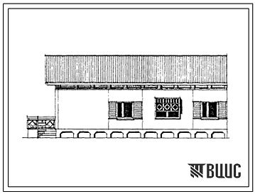 Типовой проект 228-05СП.87 Пятикомнатная одноэтажная блок-квартира (типа 5Б торцевая)