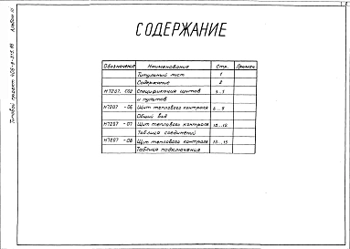Альбом 3 Тепловой контроль и автоматика. Чертежи-задания заводу-изготовителю