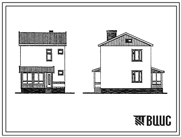 Типовой проект 113-216-17.86 Двухэтажный одноквартирный пятикомнатный жилой дом усадебного типа