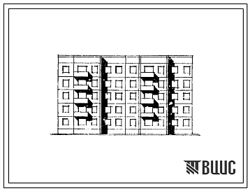 Типовой проект 141-06/1 Блок-секция пятиэтажная 30-квартирная торцовая левая (однокомнатных 1Б — 10, двухкомнатных 2Б — 5, трехкомнатных 4Б — 5) Для строительства в IВ климатическом подрайоне, II и III климатических районах.