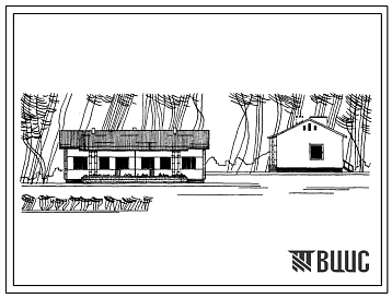 Типовой проект 183-12-85 Одноэтажный жилой дом с двумя трехкомнатными квартирами, со стенами из газосиликатных блоков.