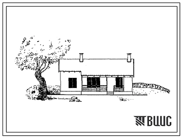 Типовой проект 185-42-44с Одноэтажный одноквартирный четырехкомнатный жилой дом (с несущими стенами из камня «кубики» для строительства в районах с сейсмичностью 7 и 8 баллов).