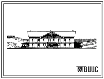 Типовой проект 143-17-83.85 Дом на 4 четырехкомнатные квартиры типа 4Б в двух уровнях. Общая площадь 359 м2  для Карельской АССР (СТЕНЫ ИЗ КРУПНЫХ ЛЕГКОБЕТОННЫХ БЛОКОВ, Перекрытия железобетонные. Полное инженерное благоустройство)