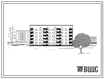 Типовой проект 87-060 Пятиэтажная блок-секция рядовая (торцевая) на 30 квартир. Для строительства во 2 и 3 строительно-климатических зонах.