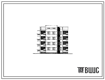 Типовой проект 26-043/1 Четырехэтажная блок-секция торцевая левая на 12 квартир (однокомнатных 1Б-4, двухкомнатных 3Б-4, трехкомнатных 3А-4). Для строительства во 2 и 3 климатических районах