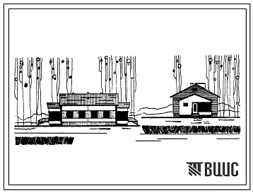 Типовой проект 183-12-84 Одноэтажный жилой дом с двумя двухкомнатными квартирами, со стенами из газосиликатных блоков.