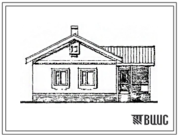 Типовой проект 184-85-55.84 1-этажный 1-квартирный 3-комнатный усадебный жилой дом с упрощенным инженерным оборудованием. Для строительства во 2 климатическом районе (Московская область).
