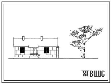 Типовой проект 182-115-45/73 Одноэтажный одноквартирный жилой дом с трехкомнатной квартирой 3Б, для строительства во 2В климатическом подрайоне