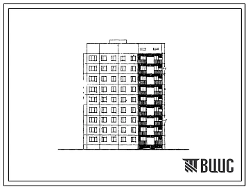 Типовой проект 84-06 9-этажная 36-квартирная торцевая левая блок-секция 1Б.2Б.2Б.3Б (однокомнатных 1Б-9, двухкомнатных 2А-1, двухкомнатных 2Б-18, трехкомнатных 3Б-8) для строительства в 1В климатическом подрайоне, во 2 и 3 климатических районах.