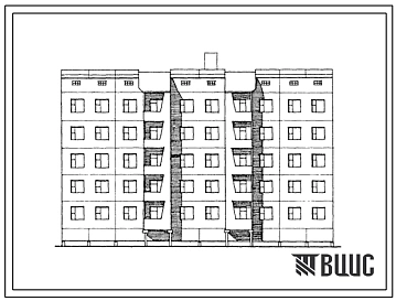 Типовой проект 112-050м.13.86 5-этажное блок-секционное общежитие для рабочих и служащих на 120 мест для Якутской АССР