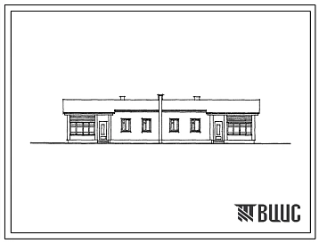 Типовой проект 184-16-45/1 1-этажный 2-квартирный жилой дом с квартирами типа 3Б. Для строительства в 1В климатическом подрайоне, 2 и 3 климатических районах.