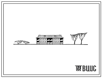 Типовой проект 111-26-67в.83 Двухэтажный двухсекционный 12-квартирный жилой дом.
