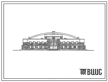 Типовой проект 294-4-8 Крытый каток с искусственным льдом для учебно-тренировочных занятий. Здание одно-, двухэтажное. Стены из кирпича