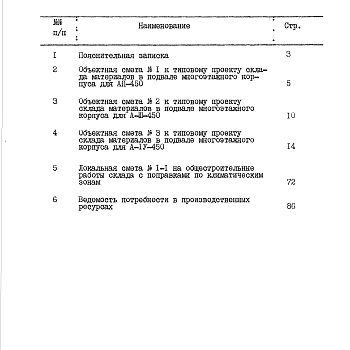 Состав фльбома. Типовой проект A-II,III,IV-450-419.88Альбом 7 Части 1,2,3,4,5 Сметы. Примененный из A-II,III,IV-450-418.88